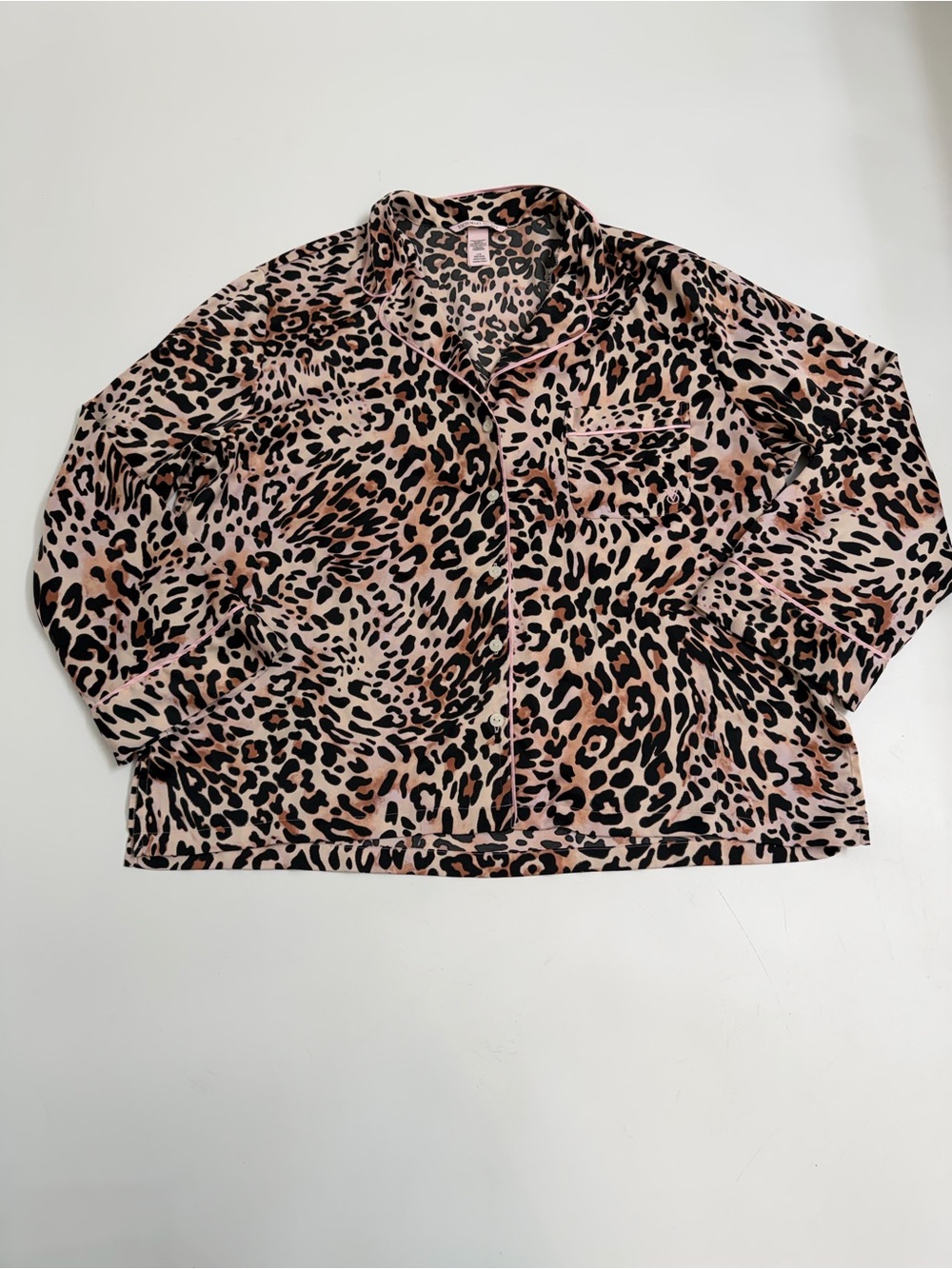 Victoria's Secret Pink Leopard Print Pajama Set Women's Large - Picture 10 of 13